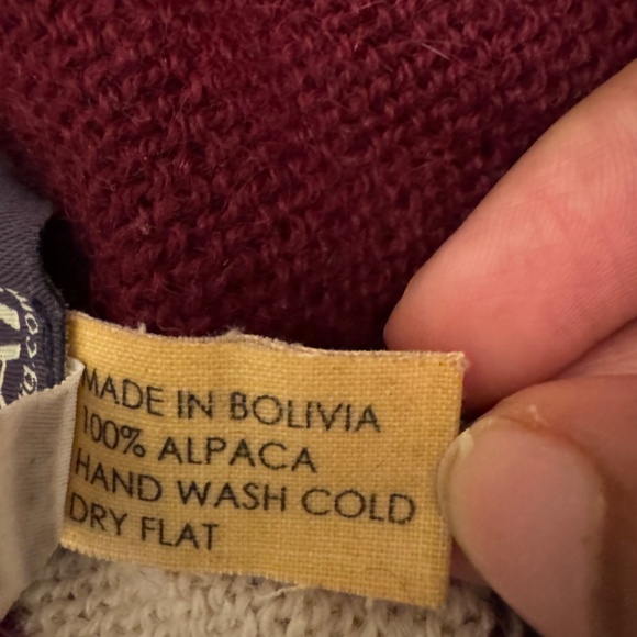 Modcloth quirky sailboat burgundy alpaca cardigan, xs - Picture 6 of 7